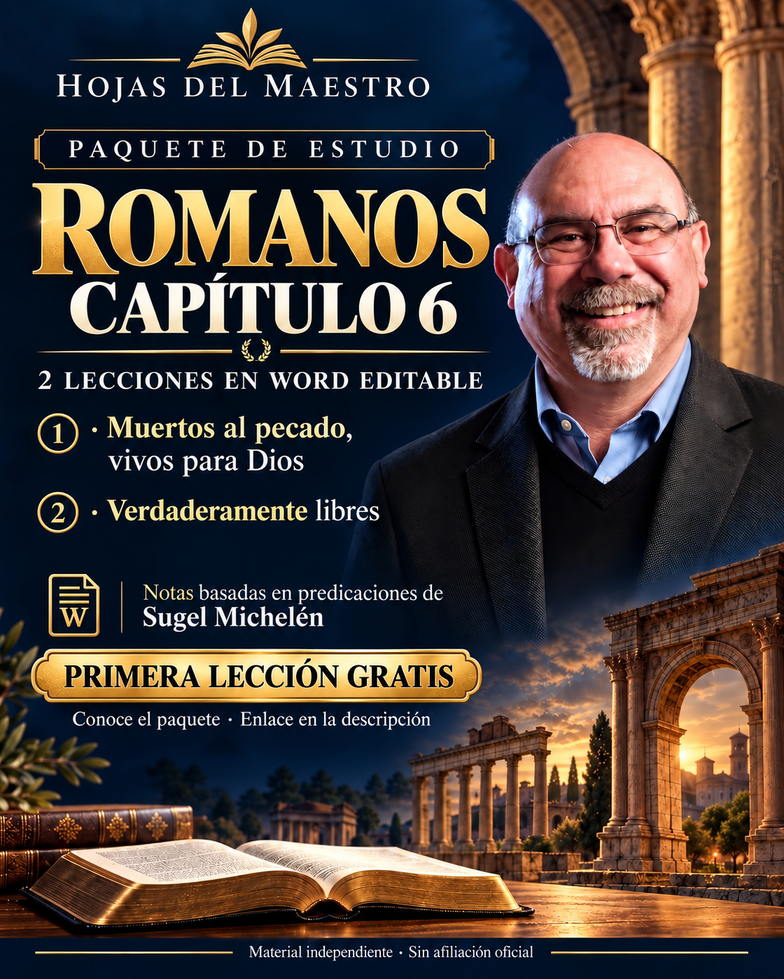 Romanos, capítulo 6: paquete de dos lecciones en Word editable. Primera lección gratis.