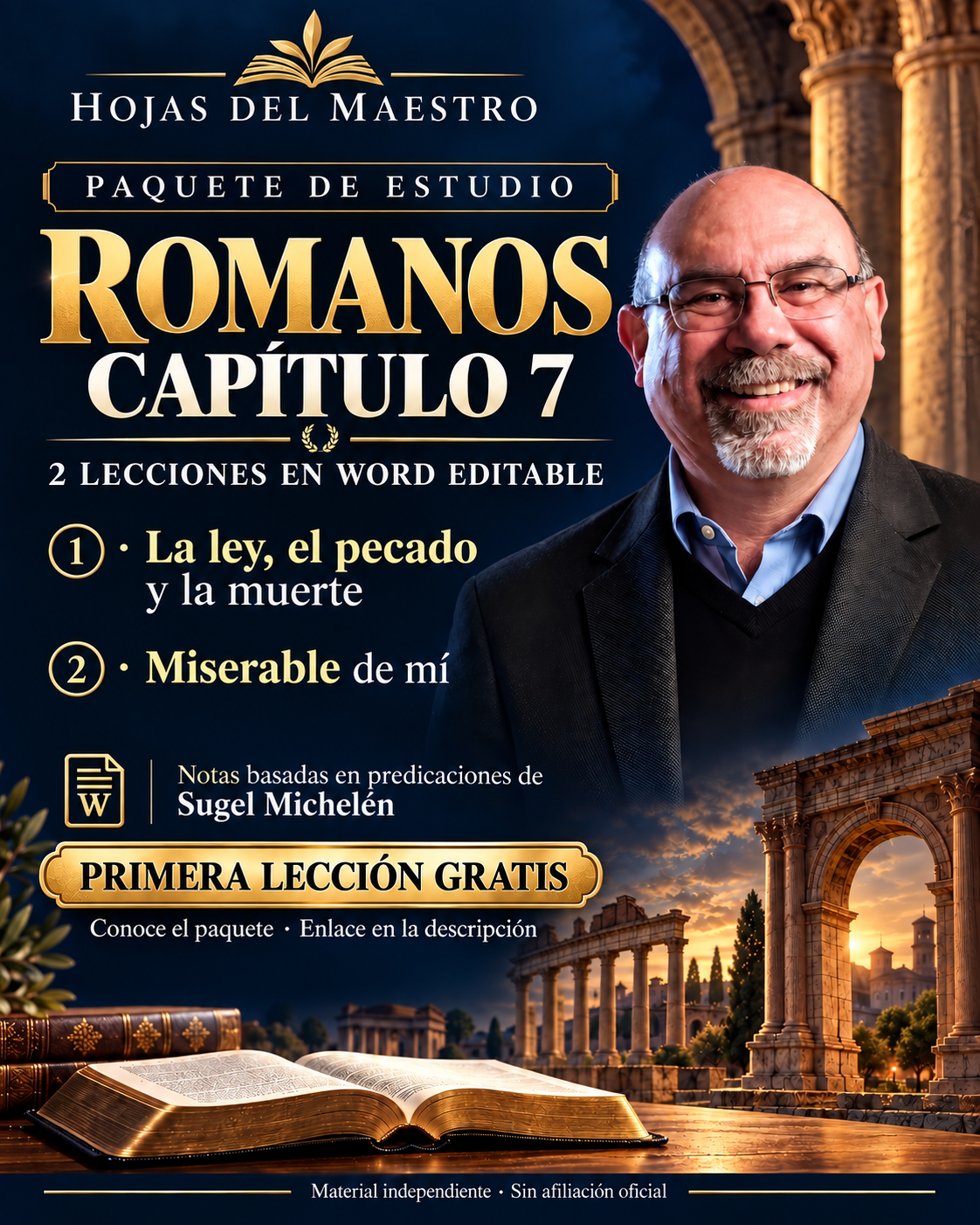 Romanos, capítulo 7: paquete de dos lecciones en Word editable. Primera lección gratis.